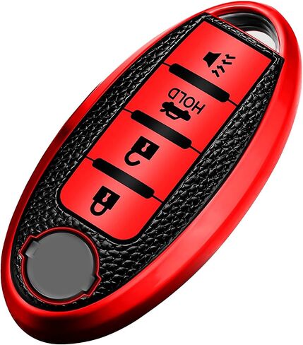 Montague Key Fob Cover for Nissan, Premium Soft TPU Full Protection Key Case for Nissan Altima Rogue Sentra Maxima Pathfinder Frontier Titan 4-Buttons Smart Key Shells (Green) in Saudi Arabia