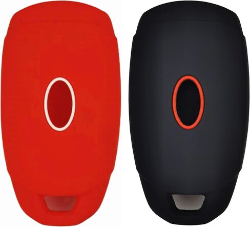 Silicone Rubber Key Fob Cover Compatible with 2017-2021 Hyundai Accent Azera Elantra GT Kona Veloster Veloster N(not for Keys with Eject/flip/fold Buttons) (Black Purple) in Saudi Arabia