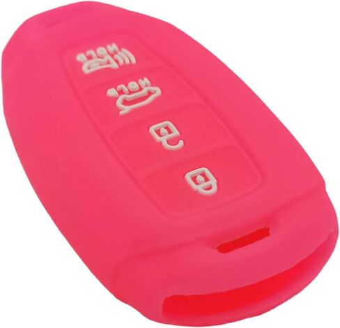 Silicone Rubber Key Fob Cover Compatible with 2017-2021 Hyundai Accent Azera Elantra GT Kona Veloster Veloster N(not for Keys with Eject/flip/fold Buttons) (Black Purple) in Saudi Arabia
