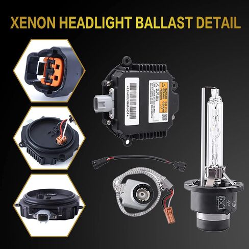 28474-89904 Xenon HID Headlight Ballast Control Unit Module with Igniter and D2S Bulb, Compatible with Nissan 350Z Coupe 2003-2009 Ballast w/ Igniter Cord Bulb Replaces 2847489904 2847489907 in Kuwait