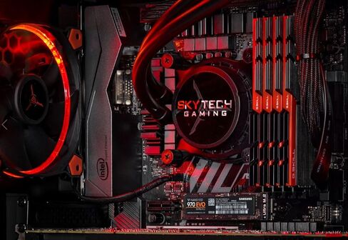 Skytech Blaze4 Mini Gaming PC, Intel i5 14400F 2.5 GHz (4.7GHz Turbo Boost), NVIDIA RTX 4060 Ti 8GB GDDR6X, 1TB NVMe M.2 SSD, 16GB DDR5 RAM 5200, 650W Gold PSU, Wi-Fi, Win 11 Home in Saudi Arabia