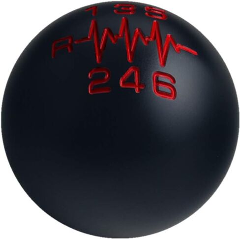 DEWHEL Black/Red Inlay Sphere Manual Shift Knob Short Throw Shifter 6 Speed Heartbeat M10x1.5 M10x1.25 M8x1.25 M12x1.25 Reverse Left in Saudi Arabia