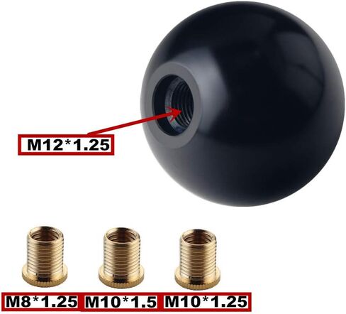 DEWHEL Black/Red Inlay Sphere Manual Shift Knob Short Throw Shifter 6 Speed Heartbeat M10x1.5 M10x1.25 M8x1.25 M12x1.25 Reverse Left in Saudi Arabia