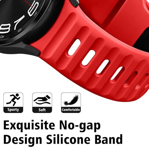 kytuwy Bands Compatible for Galaxy Watch 6 Band/Galaxy Watch 5 Band 44mm 40mm, Rugged No Gap Band for Galaxy Watch 6 Classic Bands 47mm 43mm, Silicone Sport Strap for Samsung Galaxy Watch 5 Pro 45mm in Saudi Arabia