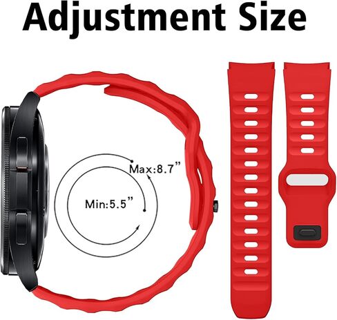 kytuwy Bands Compatible for Galaxy Watch 6 Band/Galaxy Watch 5 Band 44mm 40mm, Rugged No Gap Band for Galaxy Watch 6 Classic Bands 47mm 43mm, Silicone Sport Strap for Samsung Galaxy Watch 5 Pro 45mm in Saudi Arabia