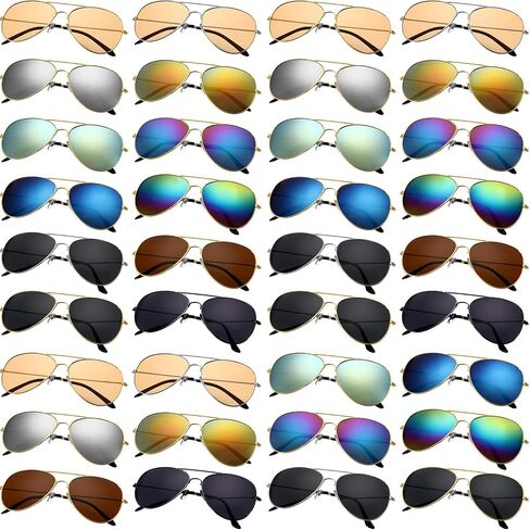 36 Pairs Classic Sunglasses for Men Women Driving Sun Glasses Lightweight for UV Protection Fishing Shopping Travel in Saudi Arabia