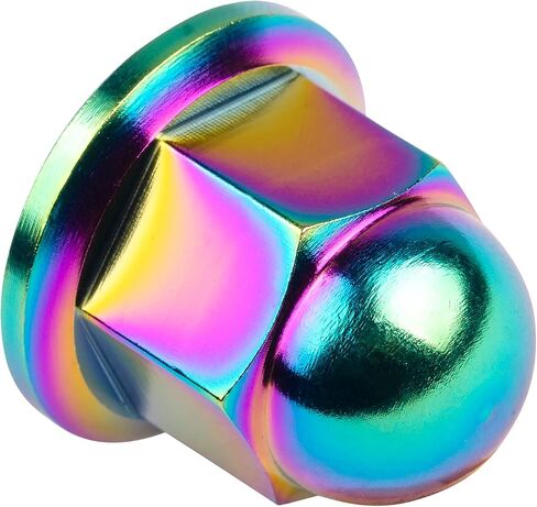 Titanium M6 M8 M10 Dome Head Acorn Nuts for Bicycle Motorcycle Exhaust Pipe Car Pack of 6 (M8, Black) in Saudi Arabia
