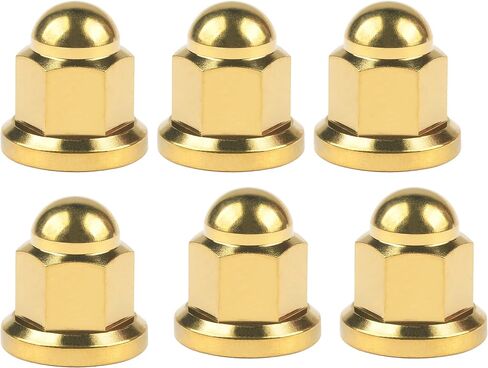 Titanium M6 M8 M10 Dome Head Acorn Nuts for Bicycle Motorcycle Exhaust Pipe Car Pack of 6 (M8, Black) in Saudi Arabia