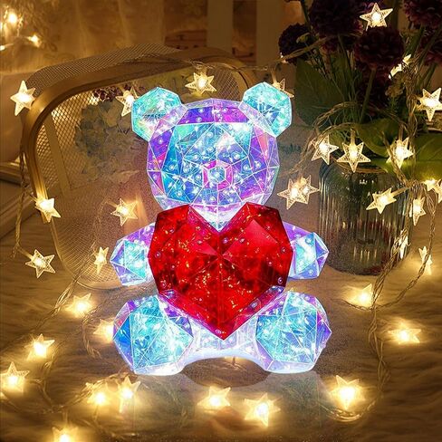 LED Bear Night Light,Glowing Bear Light Night Ligh for Her,Kids Presents Gift for Girlfriend Mom Kids Birthday Anniversary,Nursery Decor (Bear) in Saudi Arabia