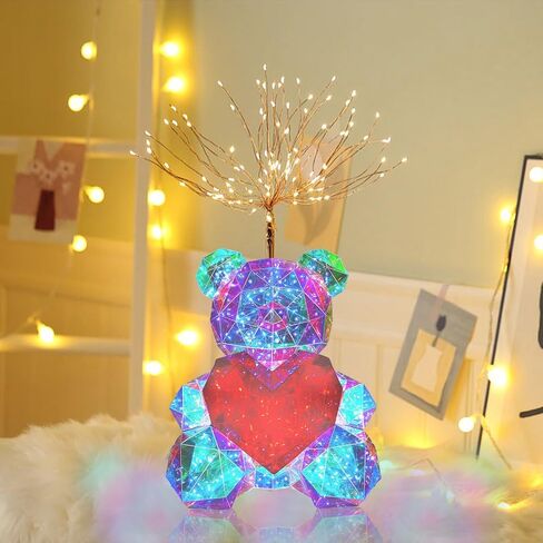LED Bear Night Light,Glowing Bear Light Night Ligh for Her,Kids Presents Gift for Girlfriend Mom Kids Birthday Anniversary,Nursery Decor (Bear) in Saudi Arabia