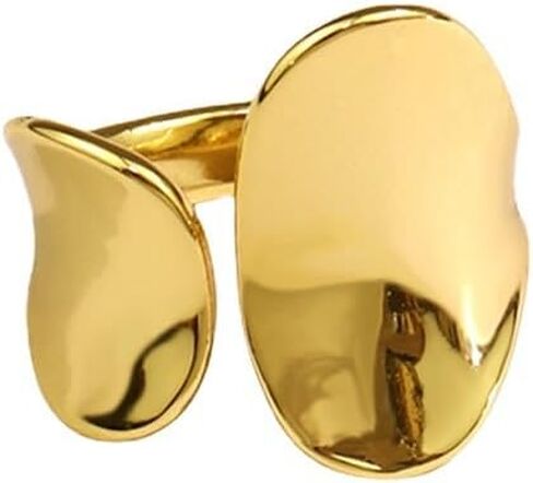 Vintage Adjustable Ring Silver Love Ring Wrapping Ring Gold Wide Face Ring Thumb Ring Opening Adjustable Middle Finger Ring for Women in Saudi Arabia
