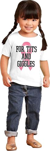 تي شيرت للتوعية بسرطان الثدي بشريط مضحك للأطفال الصغار in Kuwait