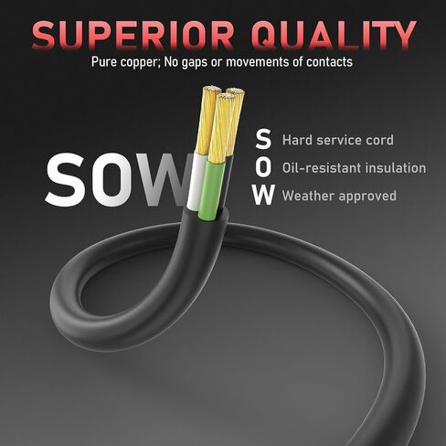 YESWELDER 15ft 250 Volt 8 AWG Welder Extension Cord Power Extension for Welding Machines, NEMA 6-50P to 6-50R in Saudi Arabia