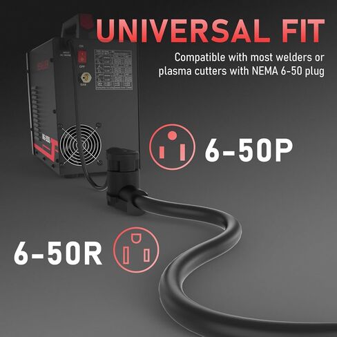 YESWELDER 15ft 250 Volt 8 AWG Welder Extension Cord Power Extension for Welding Machines, NEMA 6-50P to 6-50R in Saudi Arabia