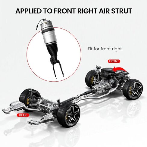 VIGOR Front Left Air Shock Absorber Compatible with 2010-2018 Touareg 7P, Audi Q7 and Porsche Cayenne II 92A Car Air Strut, OEM Replace Number 7P6616039N in Saudi Arabia