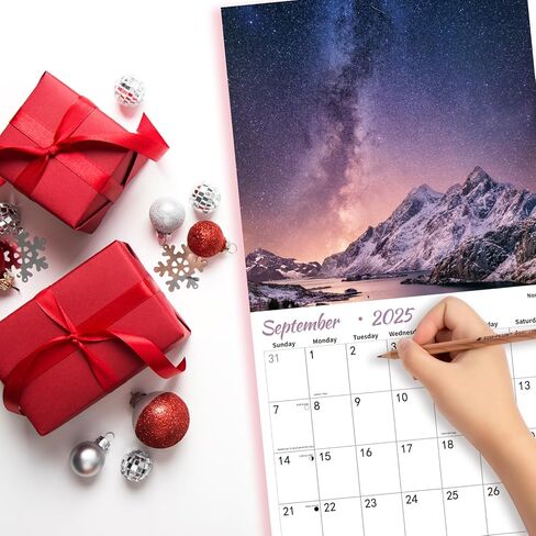 2025 Wall Calendar Milky Way, 18 Months Wallcalendar 2025, Jul.2024 - Dec.2025, 12" x 24" Opened, Thick Glossy Paper, Milky Way Calendars 2024-2025, Home and Office Organizer in Saudi Arabia