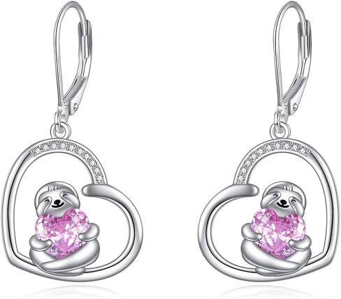 Monkey Earrings 925 Sterling Silver Cute Animal Earrings Heart Dangle Earrings Monkey Jewelry Gifts Birthday Christmas Gifts for Women in Saudi Arabia