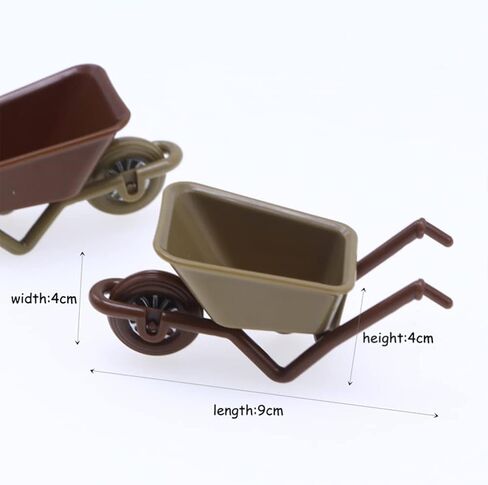 Zerodeko 4PCS Simulation Cart Models, Dollhouse Mini Barrows, Miniature Wheelbarrow Accessories for Action Figures, Dioramas, Micro-Landscape Decor in Saudi Arabia