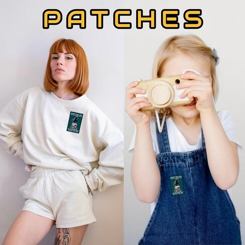 Cat Iron On Patches, White Cute Cats Embroidered Jean Patches, Green Sew On Patches, Funny Applique DIY Iron On Patches for Clothes, Vest, Jackets, Jeans, Backpacks, Clothing & Hats. in Saudi Arabia