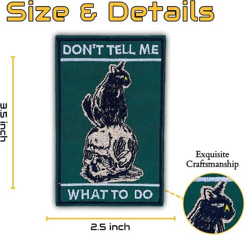 Cat Iron On Patches, White Cute Cats Embroidered Jean Patches, Green Sew On Patches, Funny Applique DIY Iron On Patches for Clothes, Vest, Jackets, Jeans, Backpacks, Clothing & Hats. in Saudi Arabia