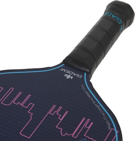 Diadem ICON Performance Pickleball Paddle | Graphite Carbon Fiber, Honeycomb Core, Fiberglass Face, Ultra Sleek Edge Guard, Spin Friendly | Indoor/Outdoor | USAPA Approved in Saudi Arabia