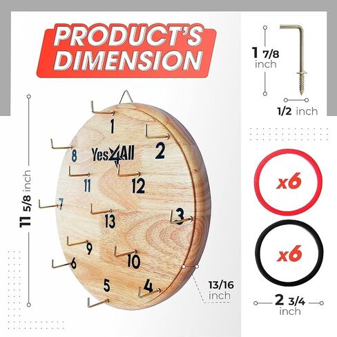 Yes4All Ring Toss Wall Game/Indoor & Outdoor Game for Adults/Wall Game for Game Room, Camping, Party in Saudi Arabia