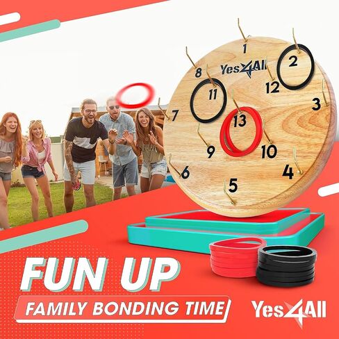 Yes4All Ring Toss Wall Game/Indoor & Outdoor Game for Adults/Wall Game for Game Room, Camping, Party in Saudi Arabia
