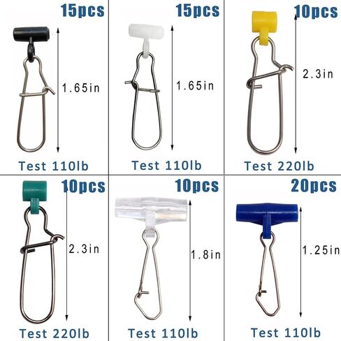 JSHANMEI Fishing Sinker Slide High Strength Sinker Sliders with Duo-Lock Snap Easy Change Fishing Sinker Weight Slide Connector Saltwater Surf Fishing Catfish Rigs in Saudi Arabia