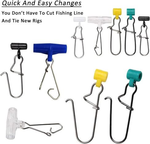 JSHANMEI Fishing Sinker Slide High Strength Sinker Sliders with Duo-Lock Snap Easy Change Fishing Sinker Weight Slide Connector Saltwater Surf Fishing Catfish Rigs in Saudi Arabia