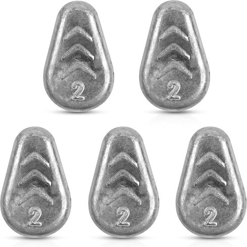No Roll Sinkers Fishing Weights Sinkers, Flat Inline Sinkers No Snag Slip Sinkers Fishing Weights Gear Tackle for Catfishing Rigs Saltwater Freshwater in Saudi Arabia