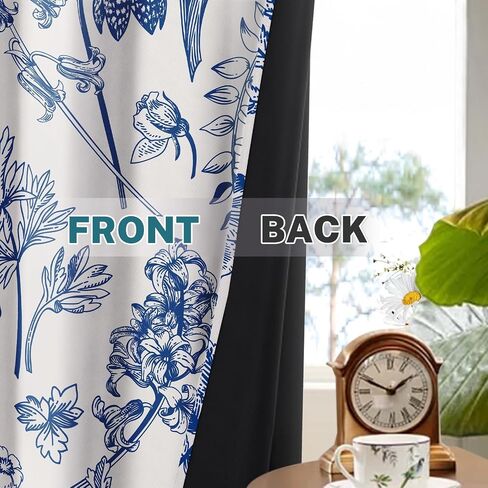 Colorful Vintage Curtains for Living Room, Blue Orange Checkered Geometric Solid Thermal Insulated Grommet Drapes, Room Darkening Window Curtain Panels(Set of 2, 52 x 84 Inch) in Saudi Arabia