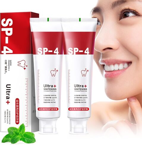 Sp-4 Toothpaste, Probiotic Whitening Toothpaste, Fresh Breath Toothpaste, Promotes Healthy Teeth and Gums，SP-4 Brightening & Removing Toothpaste, Whitens Teeth (2Pcs) in Saudi Arabia