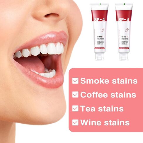 Sp-4 Toothpaste, Probiotic Whitening Toothpaste, Fresh Breath Toothpaste, Promotes Healthy Teeth and Gums，SP-4 Brightening & Removing Toothpaste, Whitens Teeth (2Pcs) in Saudi Arabia