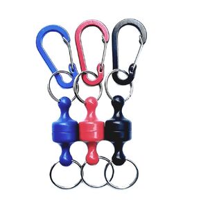 3pcs Super Strong Magnet Split Rings Keychain Hook Hangers Magnetic Net Release Holder/Refrigerator Magnets (ABS)