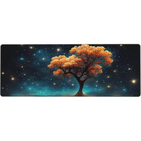 Panda Mouse Pad Large Extended Desk Mousepad Mat XL Non-Slip 31.5 X 11.8 in Long Keyboard Pads Base Stitched Edge for Home Gaming Office Work
