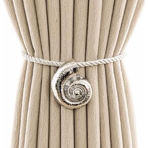 أربطة ستائر مغناطيسية معدنية على شكل نجم البحر لستائر النوافذ، أربطة خلفية للستائر، ديكور للمنزل (نجم البحر الفضي) in Kuwait