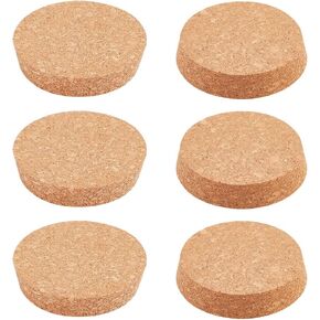 BENECREAT 6PCS Cork Bottle Stoppers, Durable Wooden Tapered Cork Stoppers Cork Plugs for Wine Beer Glass Bottle and DIY Craft Project, 3x0.67"