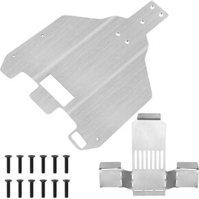 Stainless Steel RC Skid Plate RC Chassis Armor Axle Armor Protector Guard Compatible with Wltoys 12428 12429 12423 1/12 RC Crawler Car