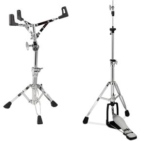 Pearl S930 Double-Braced Snare Drum Stand with Gearless UniLock Basket Tilter, Heavy Double Braced Legs, and Adjustable Gripping Basked & BC930 Double-Braced Cymbal Boom Stand, Heavy Weight Boom Stand