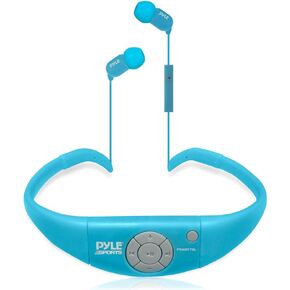 Pyle Upgraded Active Sport Waterproof Headphones - Marine Grade Water Resistant Bluetooth Headset Wireless Headphones Earbuds w/ Microphone, Handsfree Call, LED, Rechargeable Battery PSWBT7PN (Pink)