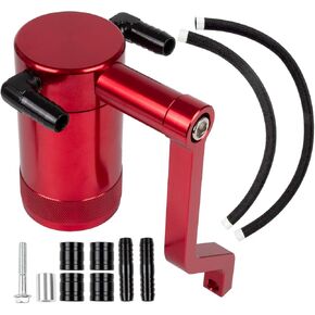 RANSOTO Oil Catch Can 6.4 5.7 HEMI Billet Compatible with 2011-up Chrysler 300 Dodge Charger Challenger Jeep Grand Cherokee Z-Bracket Technology (Black)