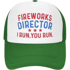 مدير الألعاب النارية I Run You Run Trucker Hat قبعة بيسبول للرجال قبعة لطيفة
