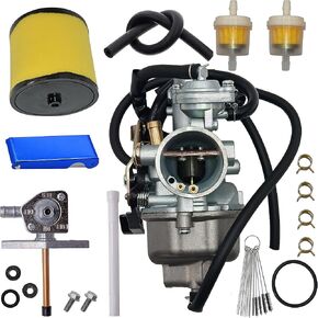 TRX250 carburetor Fit for Honda TRX 250 Recon 250 TRX250TE TRX250TM 1997-2001 2002-2007 Carb With Air Filter and Fuel Tank Petcock Valve