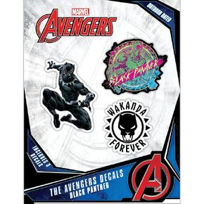 Marvel Black Panther Decals - Set of 9 Vinyl Stickers for Water Bottle Bike Helmet Laptop Skateboard Car - Marvel Stickers for Kids and Adults