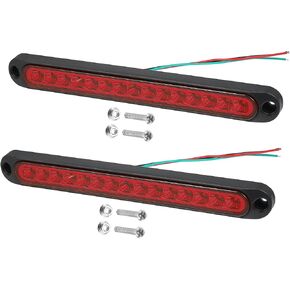 12V 24V 15 LED Car Trailer Identification Light Turn Signal Tail Light Strip Yellow 1 Pair