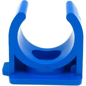 50PCS Pipe Support Hangers 20mm U-Hook PEX Holder PVC Pipe Clamps Clips(Blue)