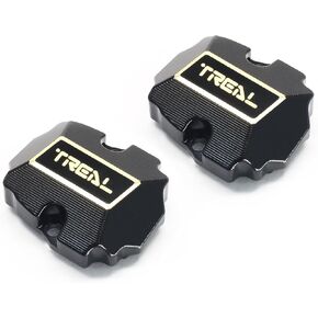 TREAL Brass Diff Cover Heavy Weight 13g/pc Front and Rear Axle Differential Covers (2P) for 1/18 Ascent 18