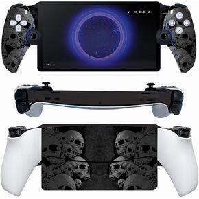 Black Skin for PS5 Portal, Protective Film Sticker for Playstation 5 Portal, Skin Sticker Decal Full Cover(Red Nebula)