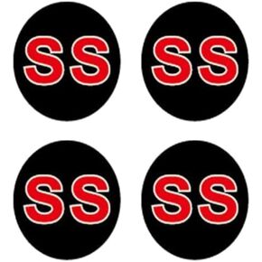 4PCS OSS64-BR 4X SS Wheel Rim Center Hub Cap Stickers Emblem for Chevy 2.5'' Diameter 64MM (jyhujy)