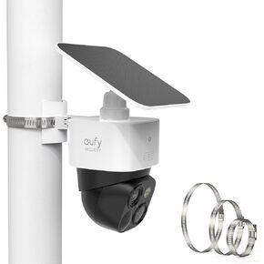 Outdoor Pole Mount for eufy Solocam S340 (No Drill, White, 1 Pack)
